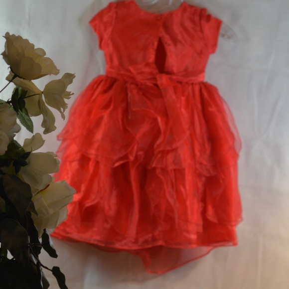 Bon Cheri SZ 6 Red Organza Girls Christmas/Part Dress - Picture 8 of 11